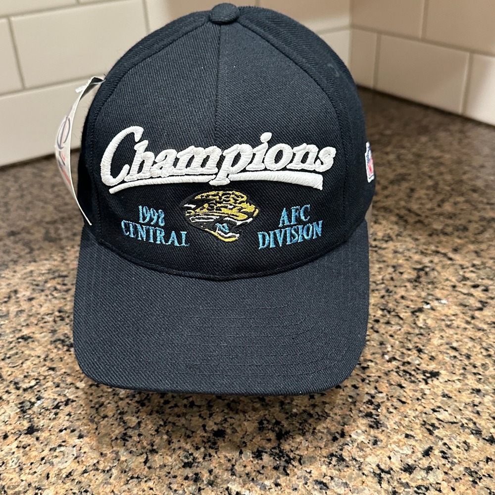 Vtg 1998 AFC Central Champs Jacksonville Jaguars Logo Athletic Hat Snapback New